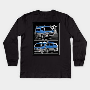 Jdm delica comic style 1 Kids Long Sleeve T-Shirt